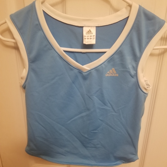Womens Adidas Climalite Size Medium Blue Sports Tank Top